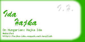 ida hajka business card